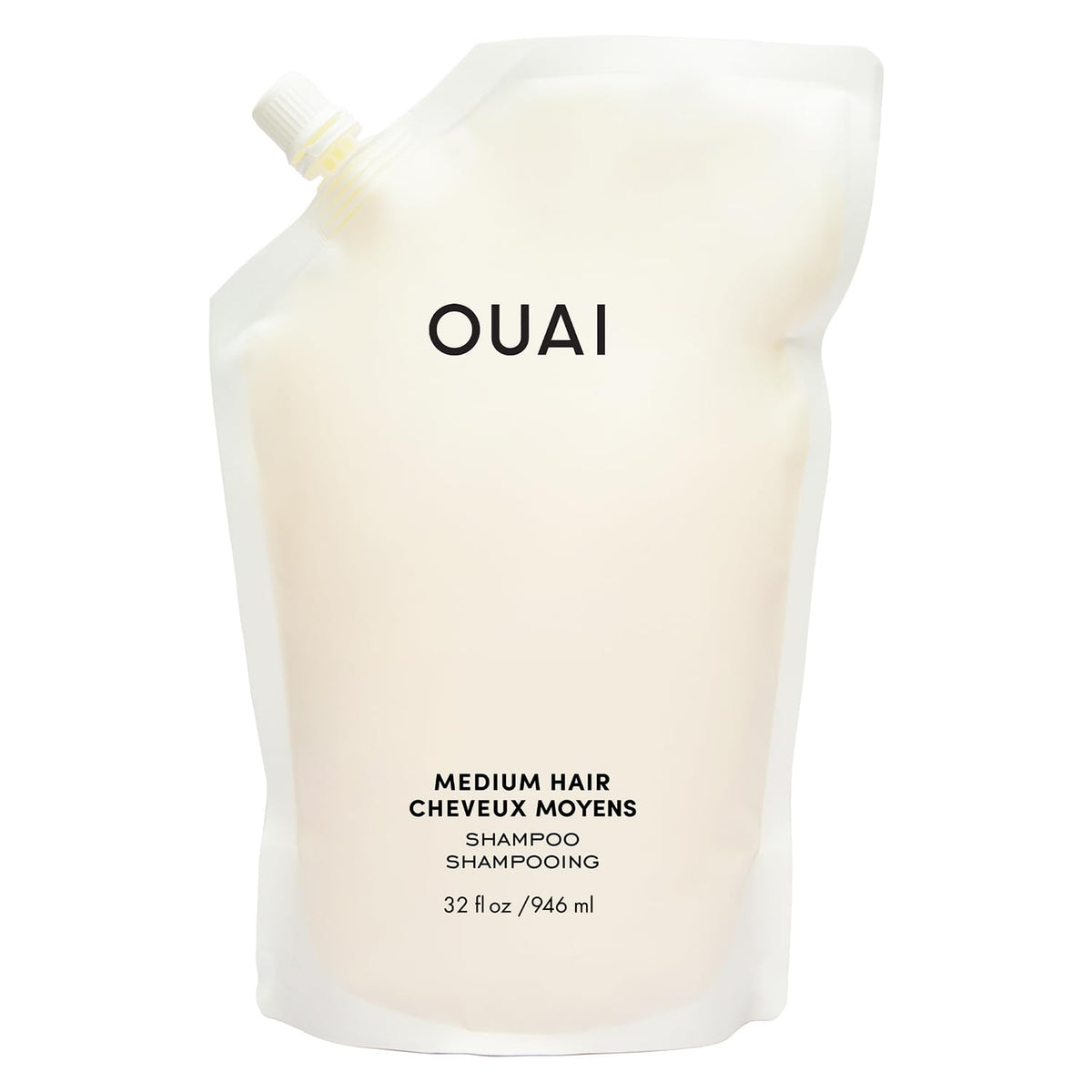 OUAI Medium Hair Shampoo Refill - Hydrating Shampoo (32 Oz) 32 Fl Oz (Pack of 1) Medium Hair Shampoo - Refillable Size