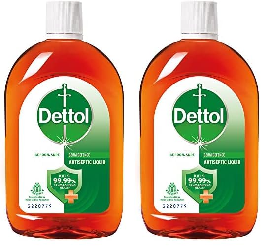 Dettol Antiseptic Liquid for First Aid, Surface Disinfection and Personal Hygiene, 250ml (Pack of 2)
