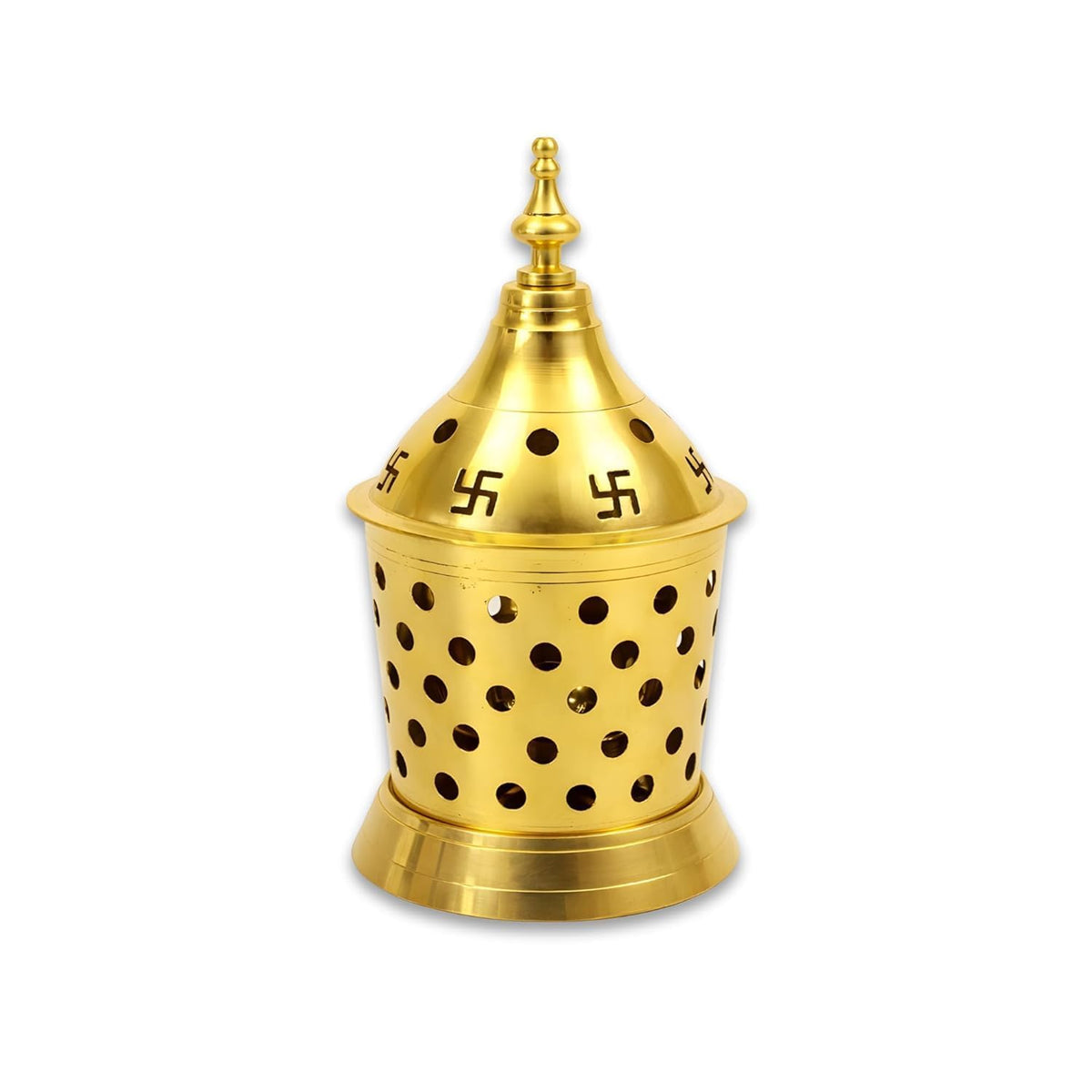 Brass Akhand Diya with Jyoti Diya Cover Divi Oil Lamp for Temple Spiritual Oil Wick Lamp Large