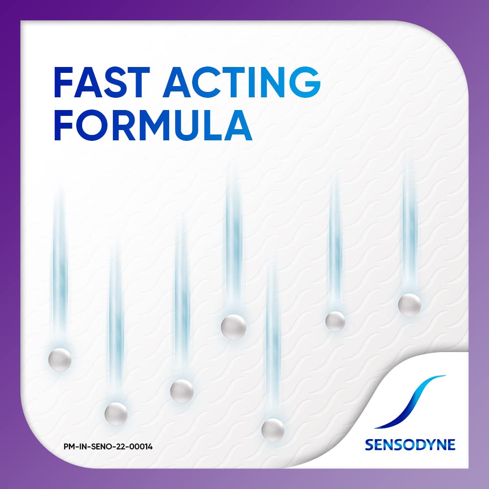 Sensodyne Toothpaste Rapid Combo pack, Sensitive tooth paste to help beat sensitivity fast, 240 gm multi-pack (80 gm x 3)