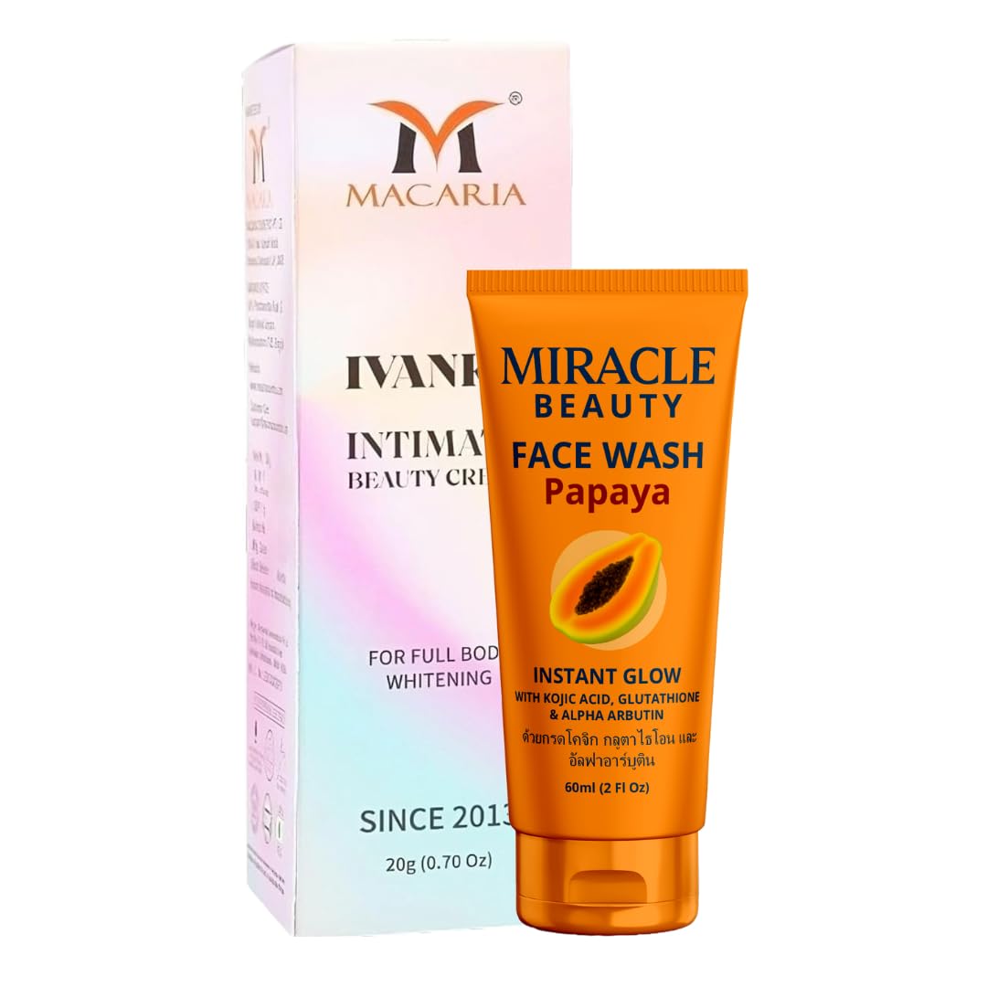 Ivanka Intimate Beauty Glutathione Lovely Skin Brightening & lightening Cream for Women With Papaya Instant Glow Face wash