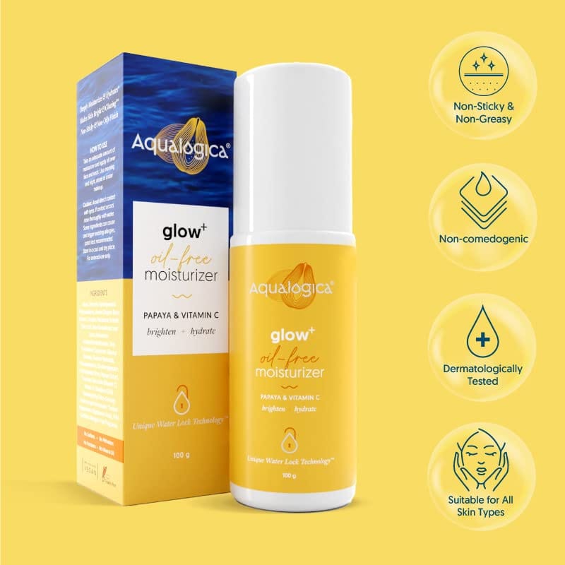 Aqualogica - Glow+ Oil Free Moisturizer, With Papaya And Vitamin C (100g)
