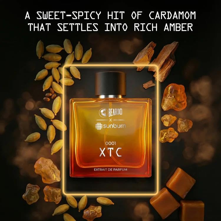 BEARDO XTC X SUNBURN Perfume for Men 100ml | Extrait De Parfum | Amber & Spicy | Long Lasting Fragrance | Premium Gift For Man | Perfume For Man XTC-100ml