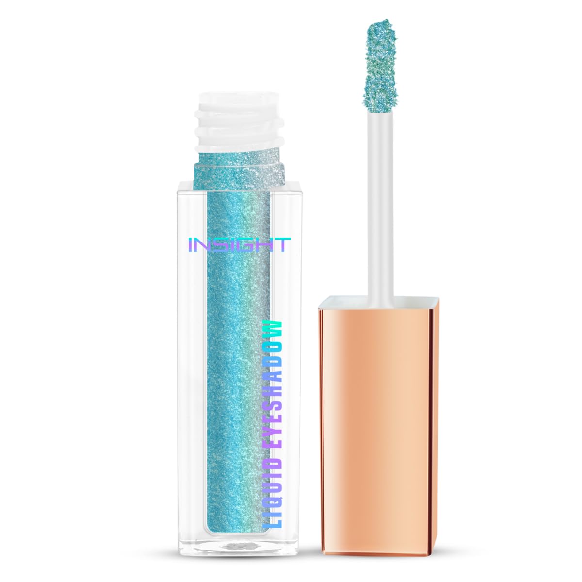 INSIGHT Liquid Eyeshadow| Smooth Glide Formula| Radiant Shimmer Finish | Highly Pigmented| Non-Transfer | Waterproof | Long Wearing Eyeshadow | Ocean Chrome-3g