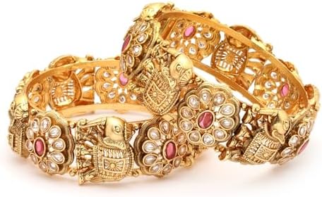 Handcrafted Silver Plated Bangle Bracelet Set for Women and Girls - Stylish Multilayer Design (Set of 5)