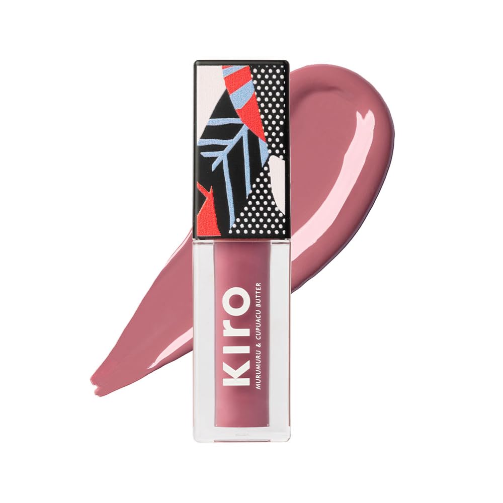 Kiro Glossfinity Crème Gloss - Smoked Plum, 5ml | High-Shine Nude Lip Gloss | Hydrating, Non-Sticky Formula | Enriched with Murumuru & Cupuacu Butters | 8 Shades for Every Indian Skin Tone
