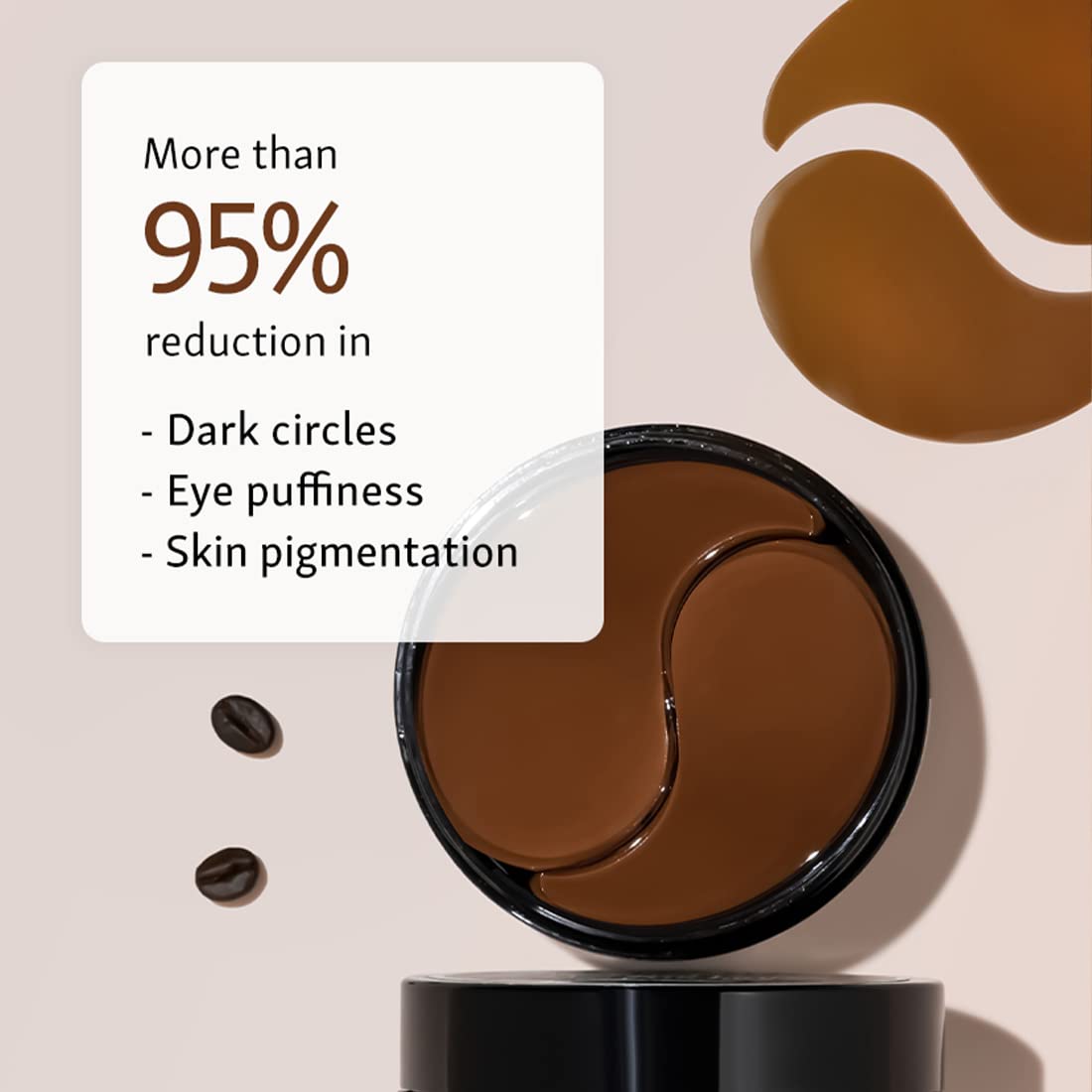 mCaffeine Coffee Hydrogel Under Eye Patches For Dark Circles & Puffiness Reduction |Winter Eye Care Routine | Eye Patch with Caffeine & Hyaluronic Acid | Moistu