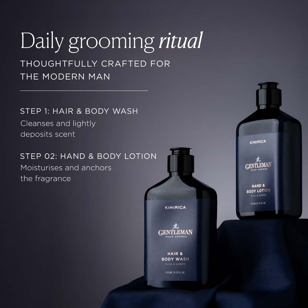 The Gentleman Niacinamide Hand & Body Lotion-270ml|Restorative blend of Vetiver, Patchouli, Niacinamide, and Shea Butter