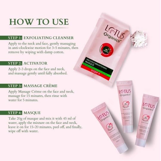 Lotus Organics+ Precious Brightening Single Facial Kit_47g