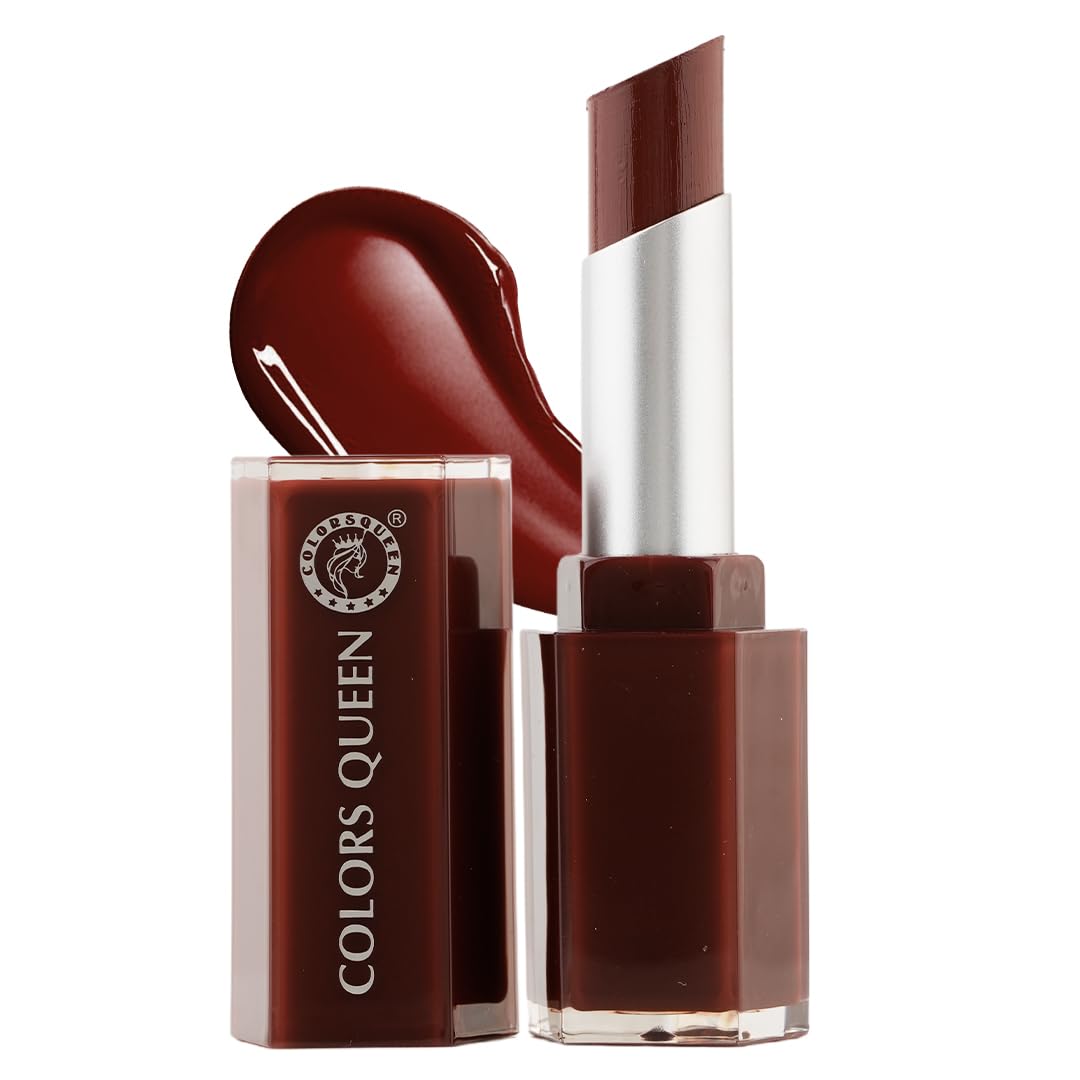 Colors Queen Gloss Stick | Lightweight & Non-Sticky Lip Gloss | Smooth 8 Hrs Hydrating Formula | High Shine Lipstick for Women Enriched with Shea Butter, Vitamin E & Squalane (03 - Hot Chocolit, 3.6g)