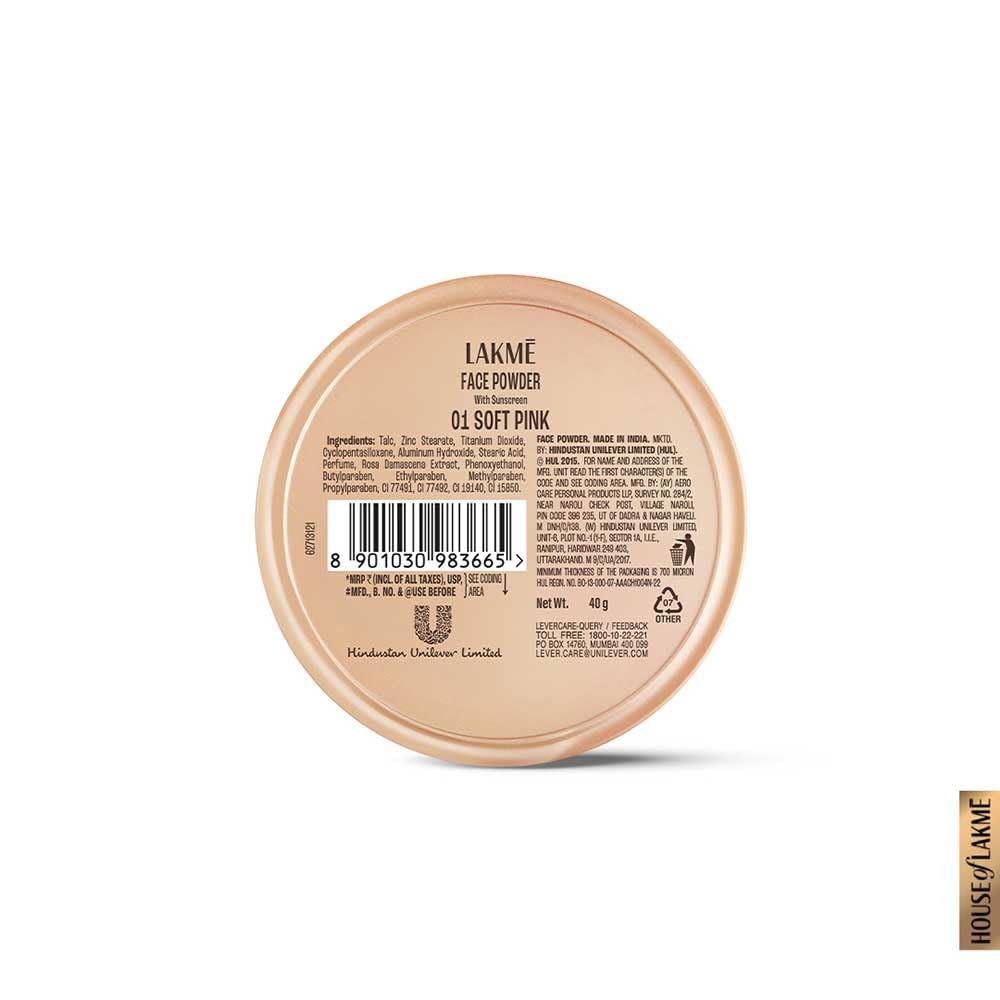 Lakme Forever Matte Face Powder, Matte Finish, Oil Cointrol, for rosy glow, Soft Pink, 40g (OG Collection) Soft Pink 40 g (Pack of 1) Face Powder