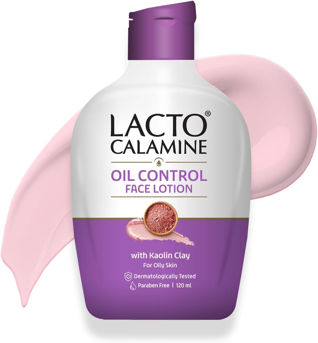 Lacto Calamine Daily Face Moisturizing Lotion for Oily Skin, 4.06 Fl Oz (120 ml), for Pimples, Acne, Dark Spots, and Blackheads