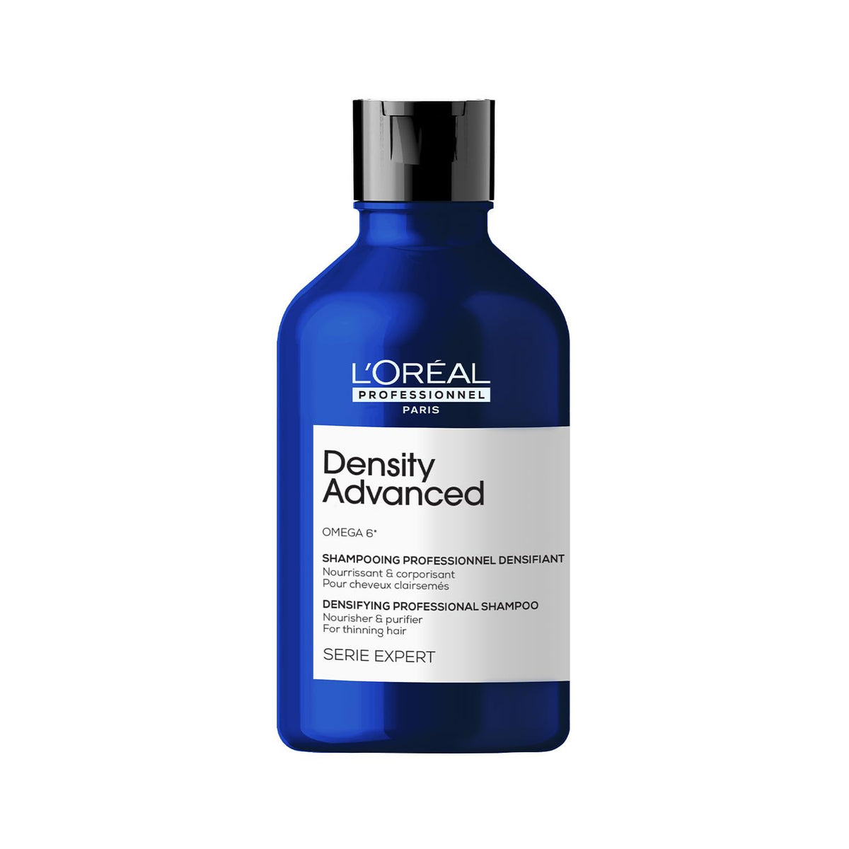 L'Oréal Professionnel Density Advanced Shampoo for Thinning Hair 300ml | Visibly Increases Volume & Bounce With Omega 6 | Restore Vitality | For Men & Women 300