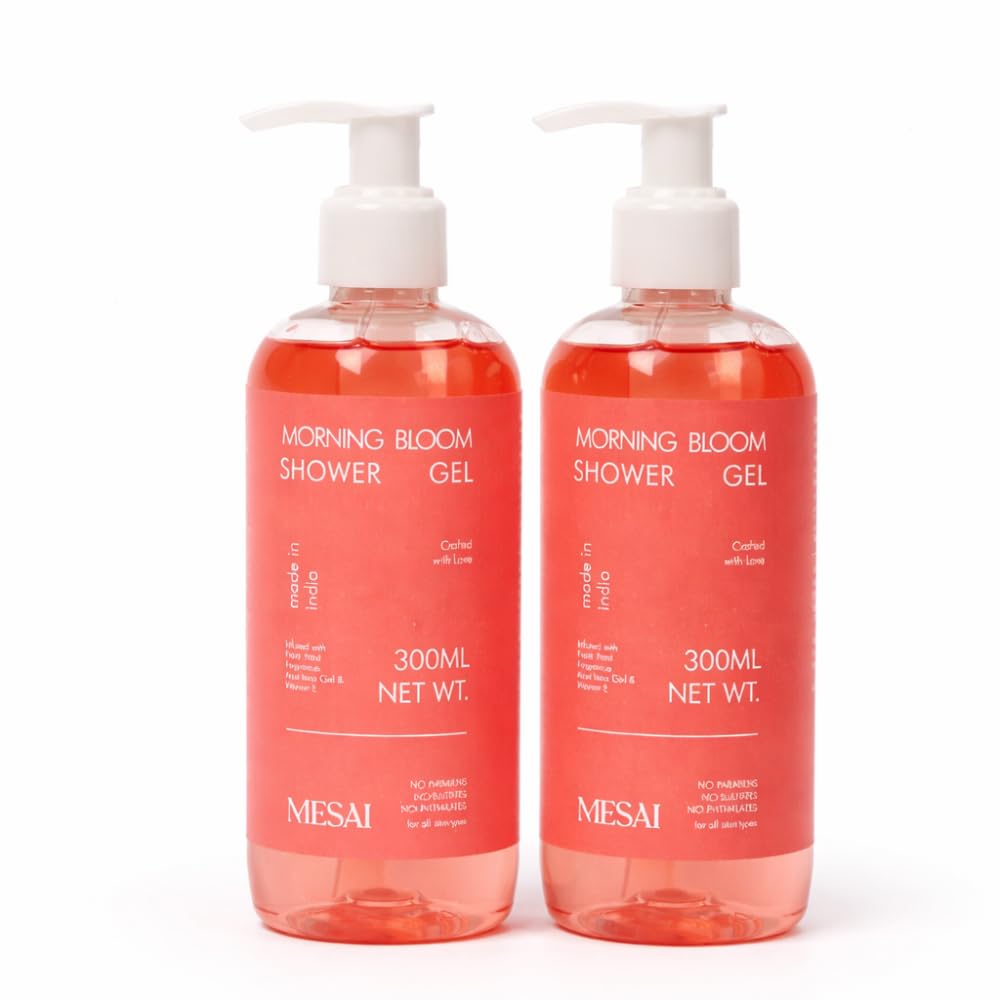 Morning Bloom Shower Gel Duo Pack for Men & Women, Floral Fragrance Body Wash with Deep Cleansing & Moisturizing Formula, Long Lasting Freshness for Soft Smooth