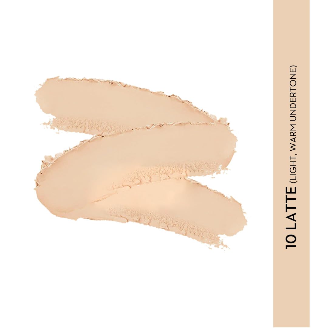 SUGAR Cosmetics - Ace Of Face - Matte Foundation Stick - 10 Latte (Light Foundation with Warm Undertone) - Waterproof, Full Coverage Foundation for Women with Inbuilt Brush - 12 g