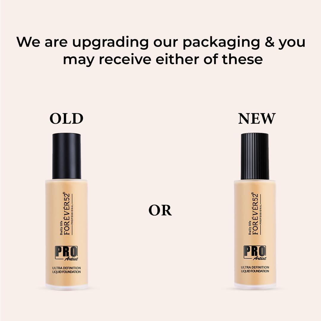 Daily Life Forever52 Pro Artist Ultra Definition Liquid Foundation| Long Lasting, Full Coverage, 24H, Waterproof & Sweatproof, Lightweight Hydrating, Oil-Free Formula - Fudge (BUF009) 60ML