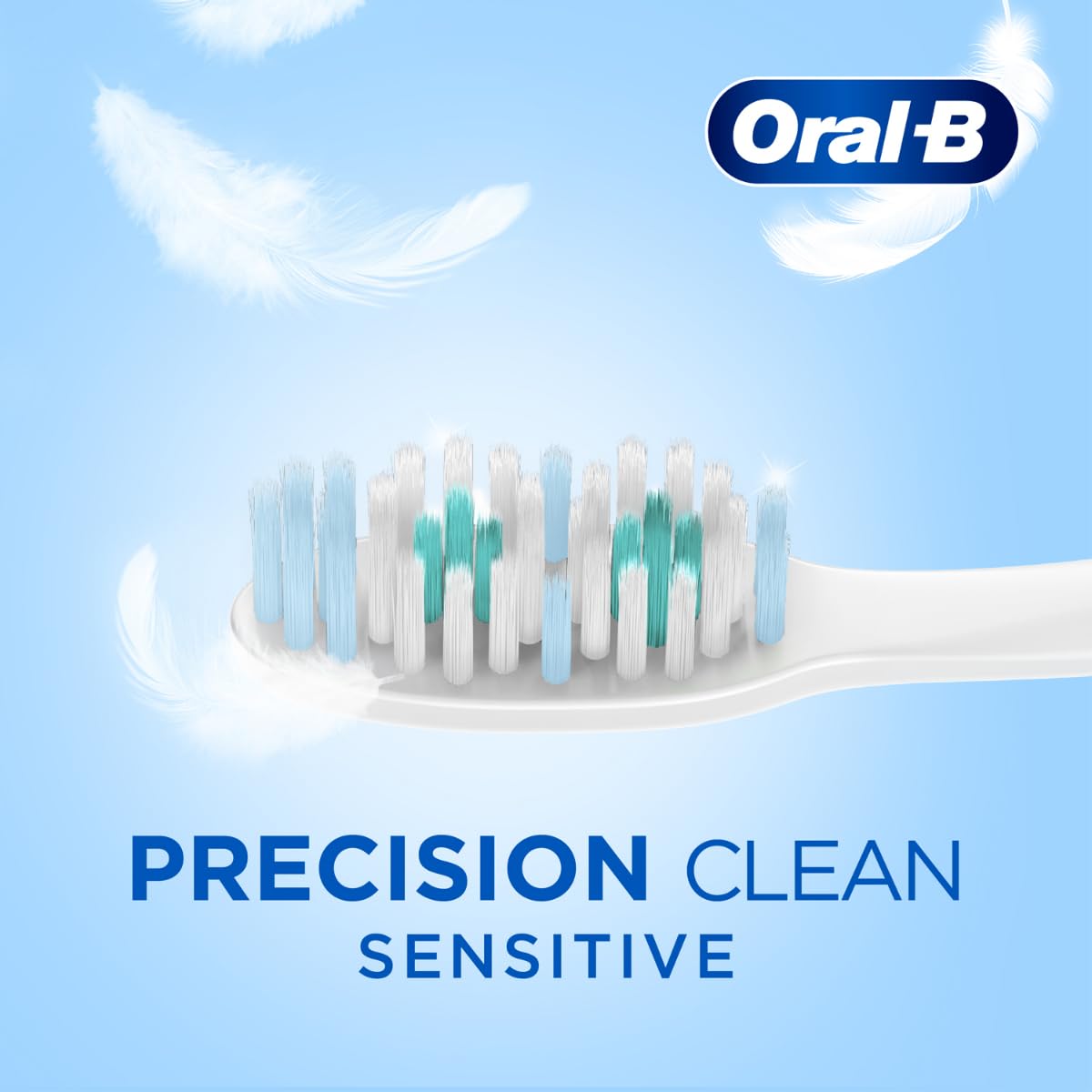 Oral-B Precision Clean Sensitive Soft Manual Toothbrush For Adults, Ultra Soft Bristles For Sensitive Teeth and Gums, Multicolour Tooth Brush Set, Oral B Dentis