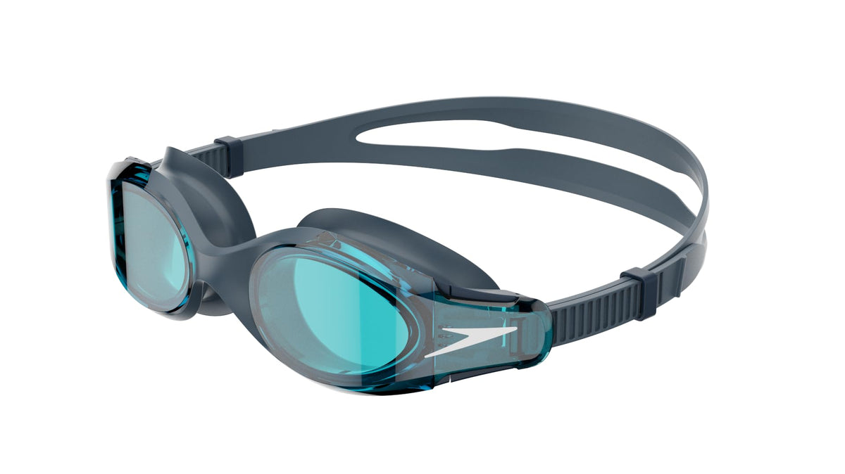 Speedo Unisex Adult Hydrosity 2.0 Anti Fog Coated Lens Swim Goggles | 100% UV Protection |Super Soft Seal Grey & Blue 1SZ