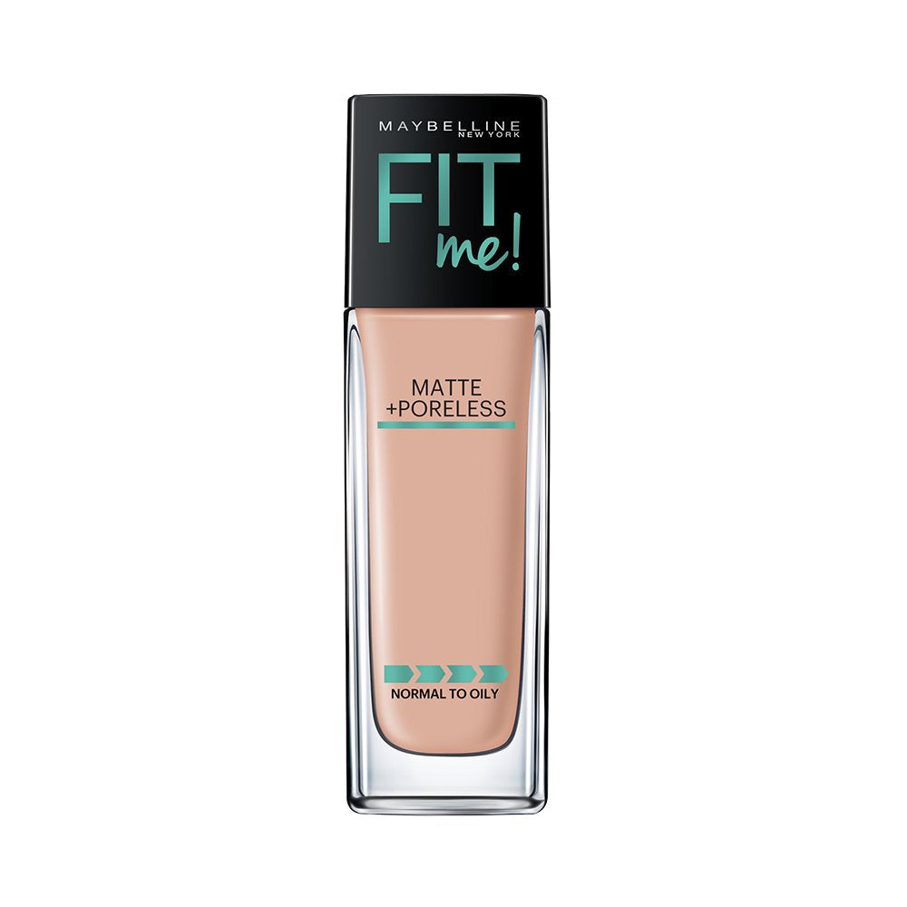 Maybelline New York Fit Me Matte+Poreless Liquid Full Coverage Foundation For Oily Skin (With Pump), 125 Nude Beige, 30Ml, Pack Of 1