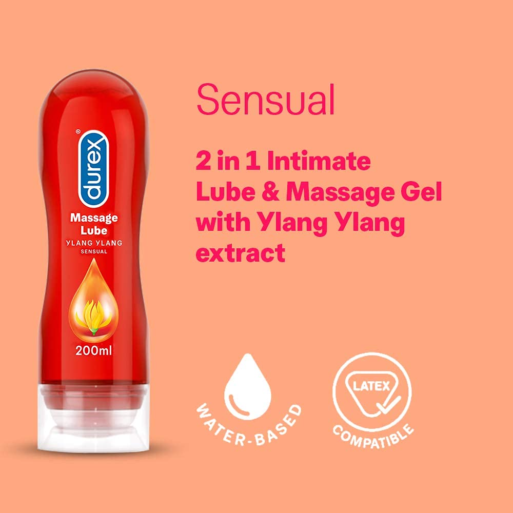 Durex Pleasure Pack (Durex Sensual 200ml, Extra Dots 10s)