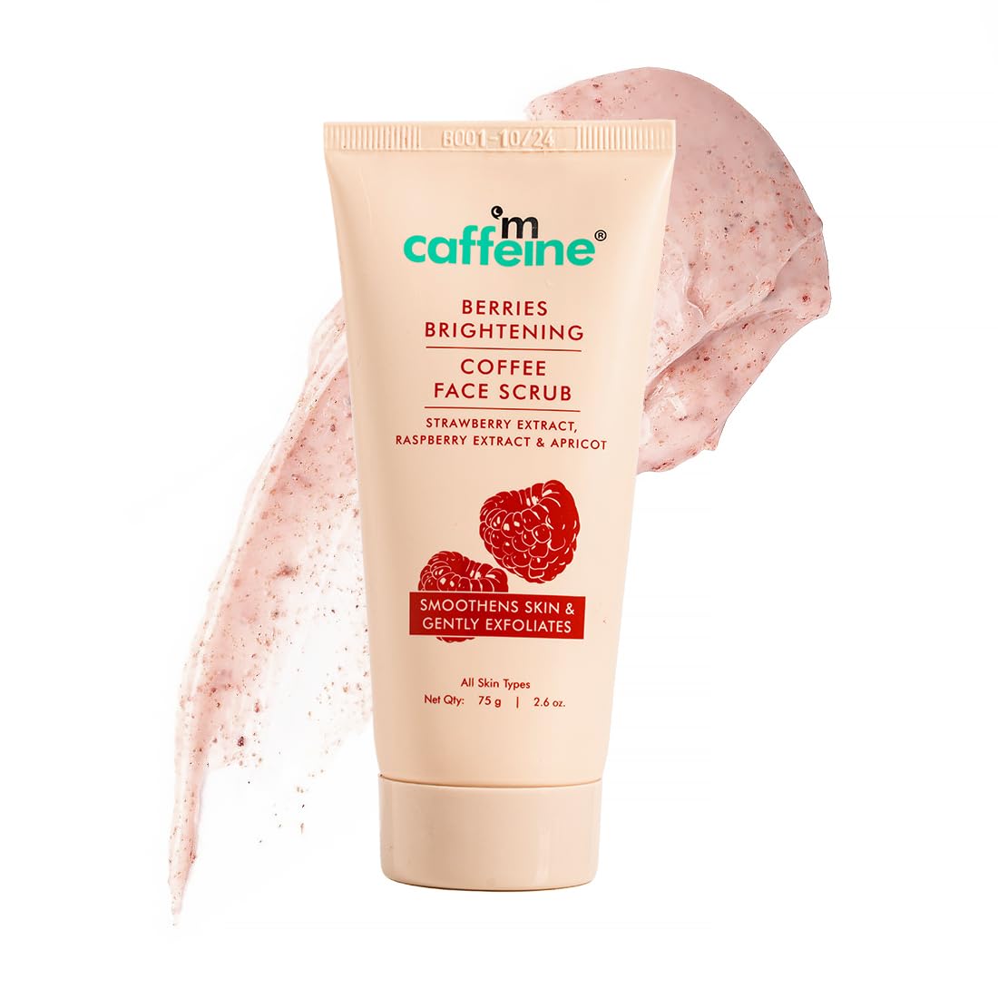 mcaffeine Berries Brightening Coffee Face Scrub For Glowing Skin | Gently Exfoliates, Smoothes & Improves Skin Tone | Removes Tan&Dead Skin | Tan Removal Face S