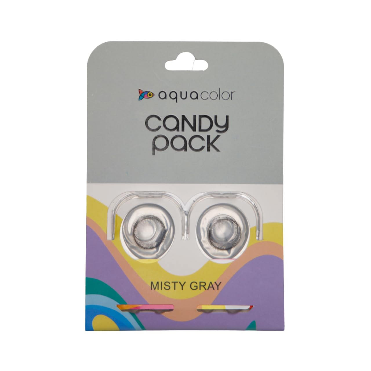 Aquacolor Misty Gray Candy Pack Zero Power Colored Lenses (2 Lens/Box)
