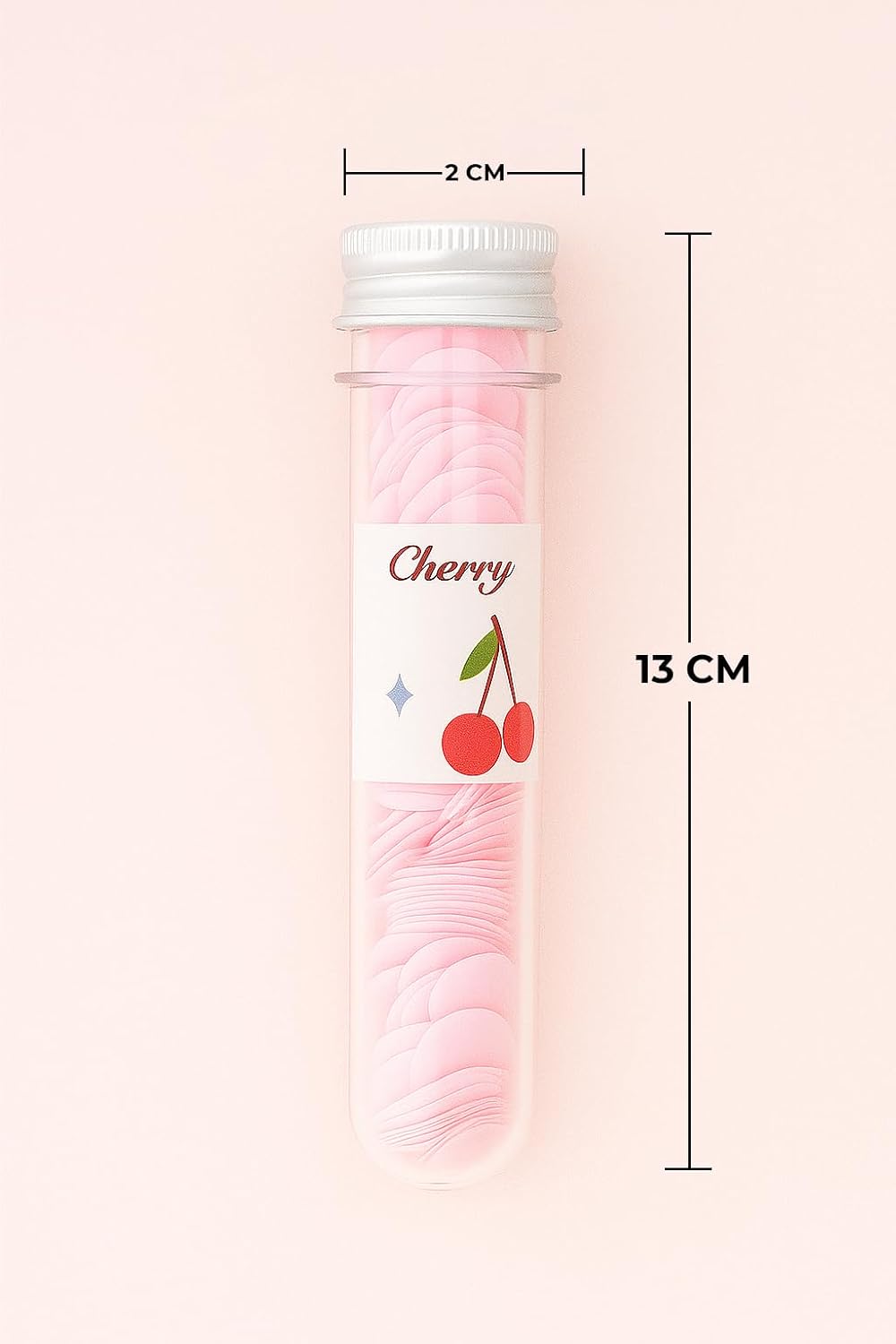 Travel Soft Paper Soap Flower Design Tube Shape BottleFruit-Themed Paper Confetti Set,Tubes with Cherry, Pear, Watermelon, Strawberry, Lemon Designs (Pack of 4)