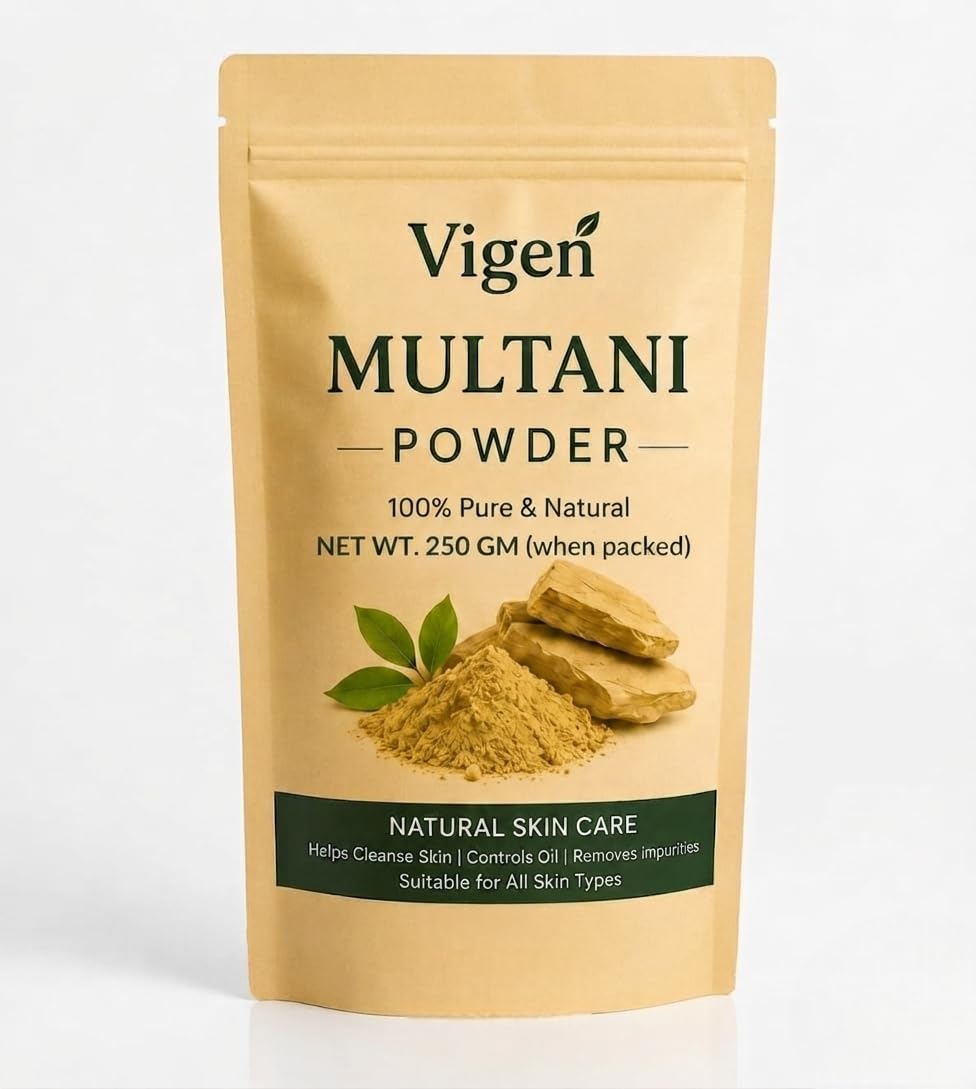 VIGEN Multani Mitti Powder for Hair and Skin Care 250 Gm 250 g (Pack of 1)