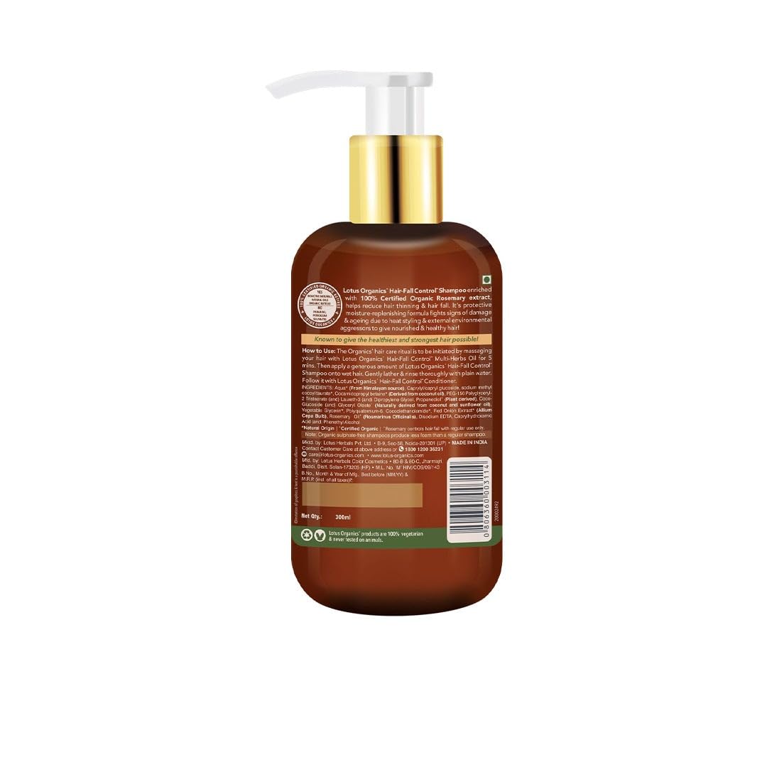 Lotus Organics Hair Fall Control Shampoo 300 ML+Hair Fall Control Revival Hair Mask+150 G