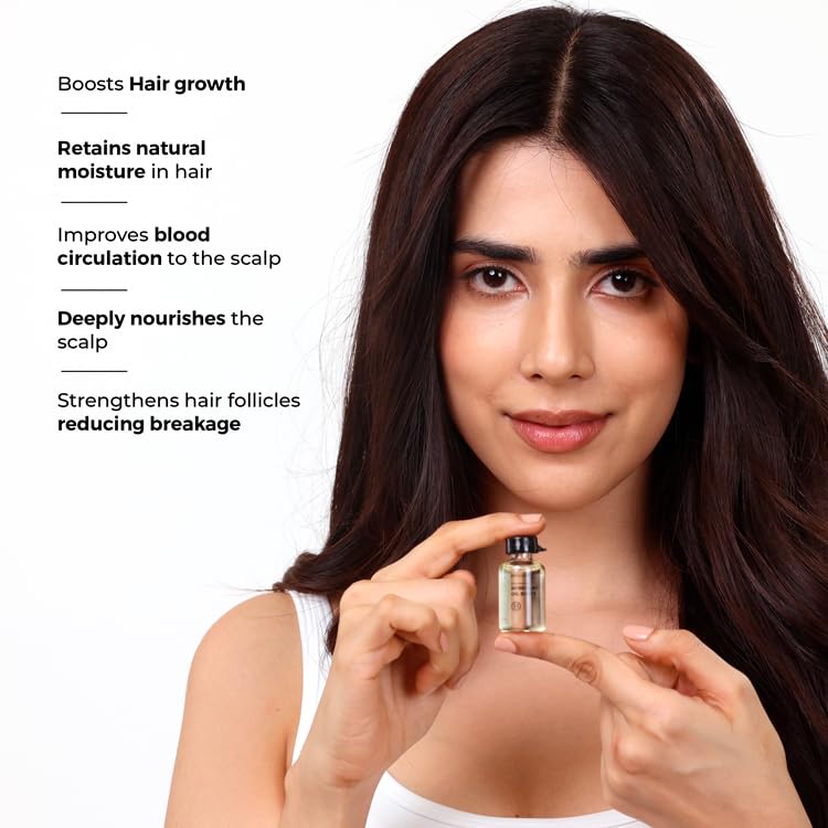 Brillare 20% Rosemary Oil Shots For Rapid Hair Growth | Improves Thickness | Controls Hair Fall & Nourishes Scalp | 100% Natural, Non Greasy Hair Oil Shots For