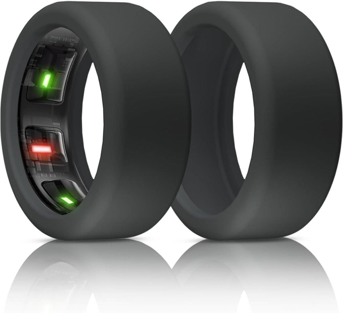 MORUS 2-Pack Silicone Ring Case Compatible with Gabit Ring, Oura Ring Cover Protector, Elastic Case for Oura Ring Gen 4/3 Working Out - Patent Protected (2 Pcs,