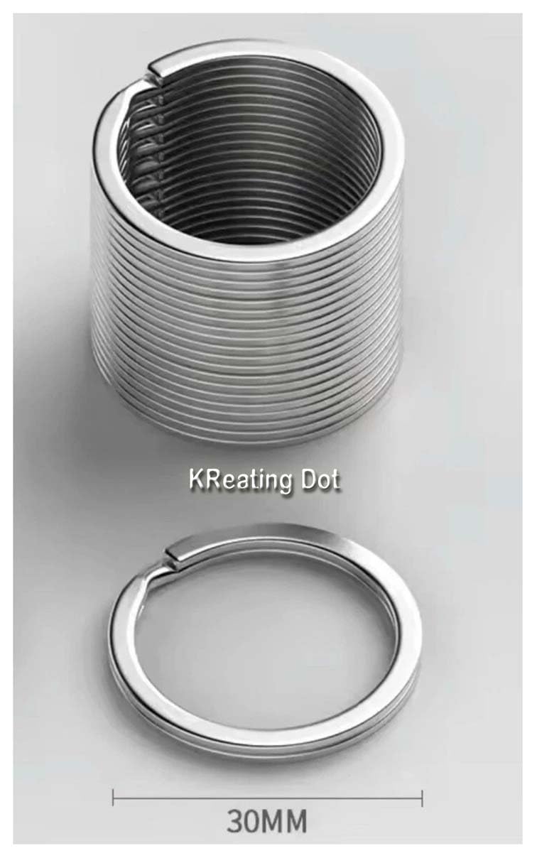 10 Pieces of 30mm Metal Flat Key Jump Rings | Durable Split Keyrings for Keychains, Crafts, Dog Tags, Collars, Jewelry Making (KRBR-010)