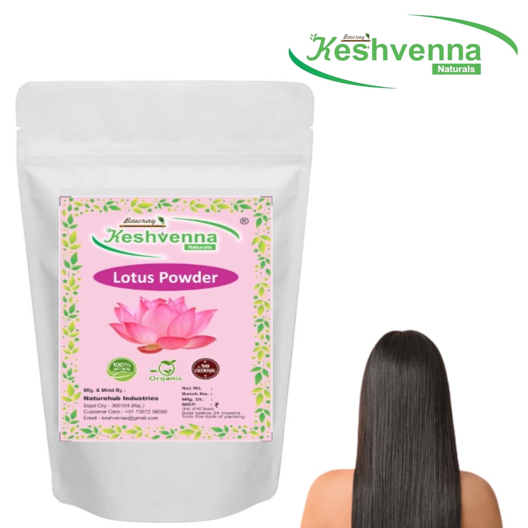 100% Organics Lotus Powder (kamal) (Nelumbo nuciferam) for skin,face care & hair care - 100gm 100.0 Grams