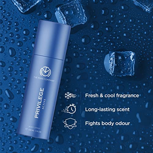 The Man Company Deodorant For Men - Privilege Active | Premium Fragrance | Long-lasting Freshness | Protects Against Body Odour | Keeps You Active - For Men (15