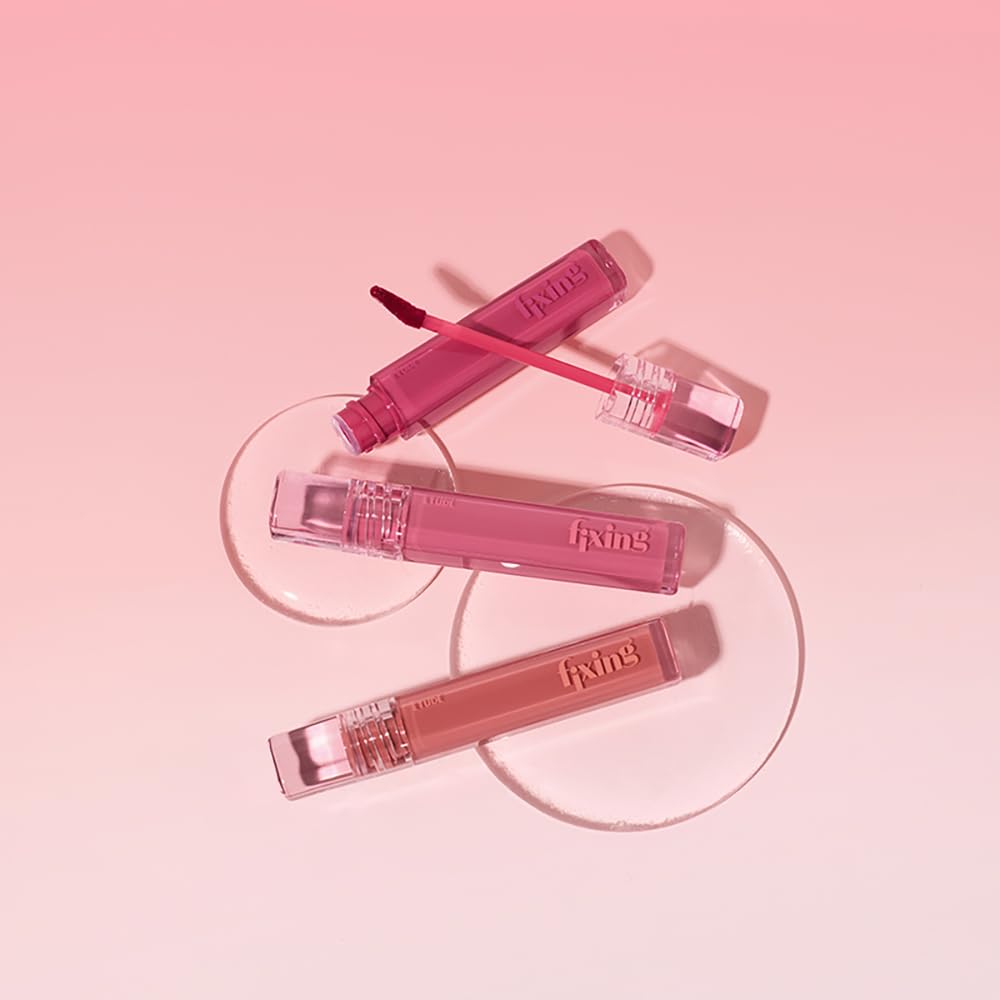 ETUDE Glow Fixing Tint for Plump & Fuller Lips| Non-Sticky, Moisturising, Vegan Gloss| Shade- 12 Cherry Sugar, 3.8g
