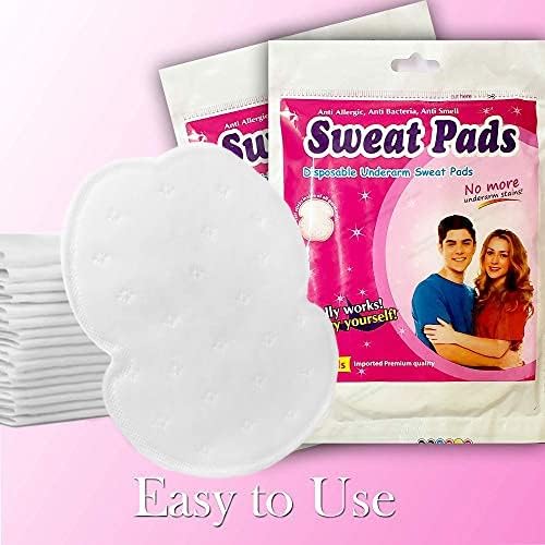 Underarms Sweat Pads Disposable Highly Absorbent Sweat Pads Cotton Anti Allergic, Anti Bacteria, Anti Smell For Men And Women (Pack of 5)(1 Pack of 10 Pads)