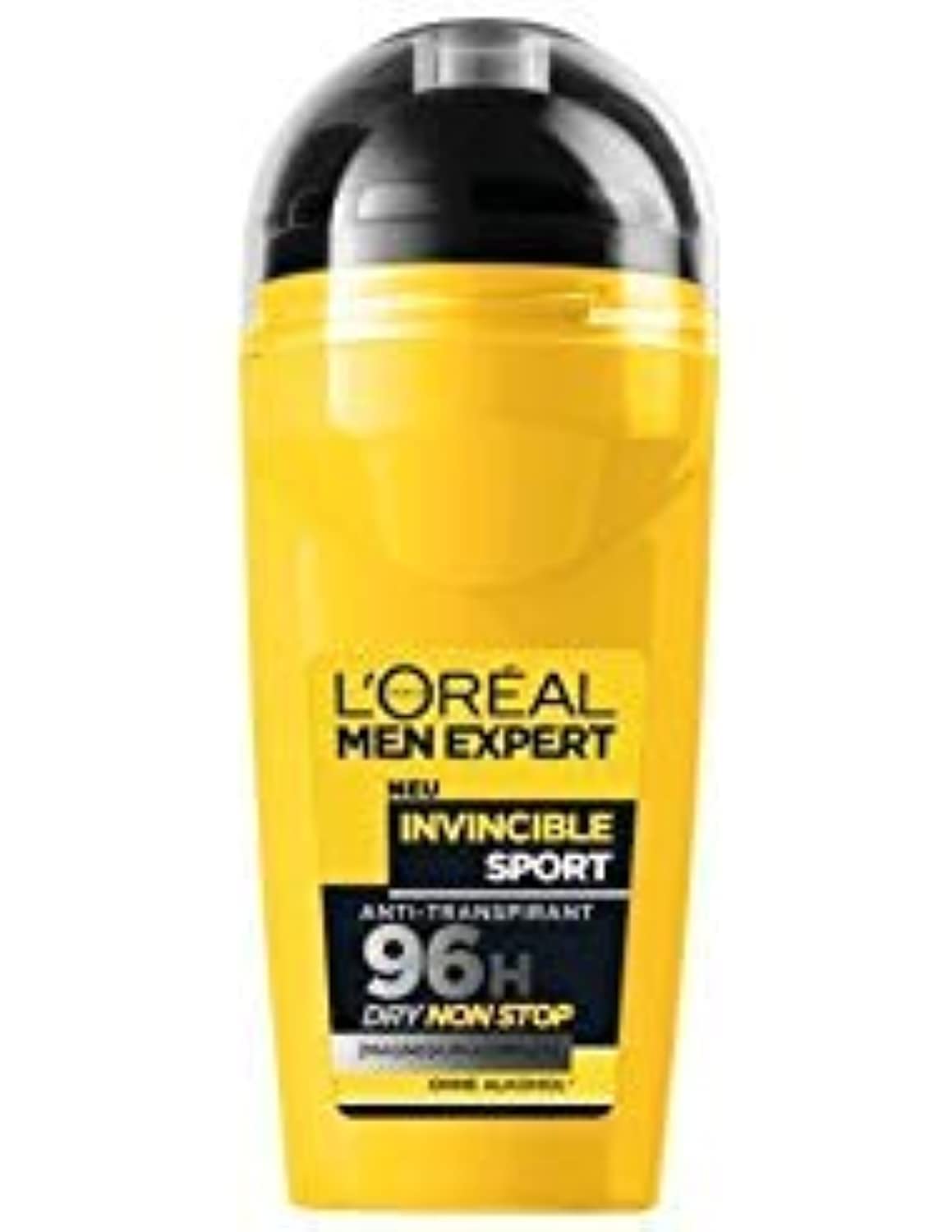 Loreal Paris - Men's Expert Invincible Sport 96Hr Dry Non Stop Protection Anti-Transpirant Deodorant Roll On (50 Ml)