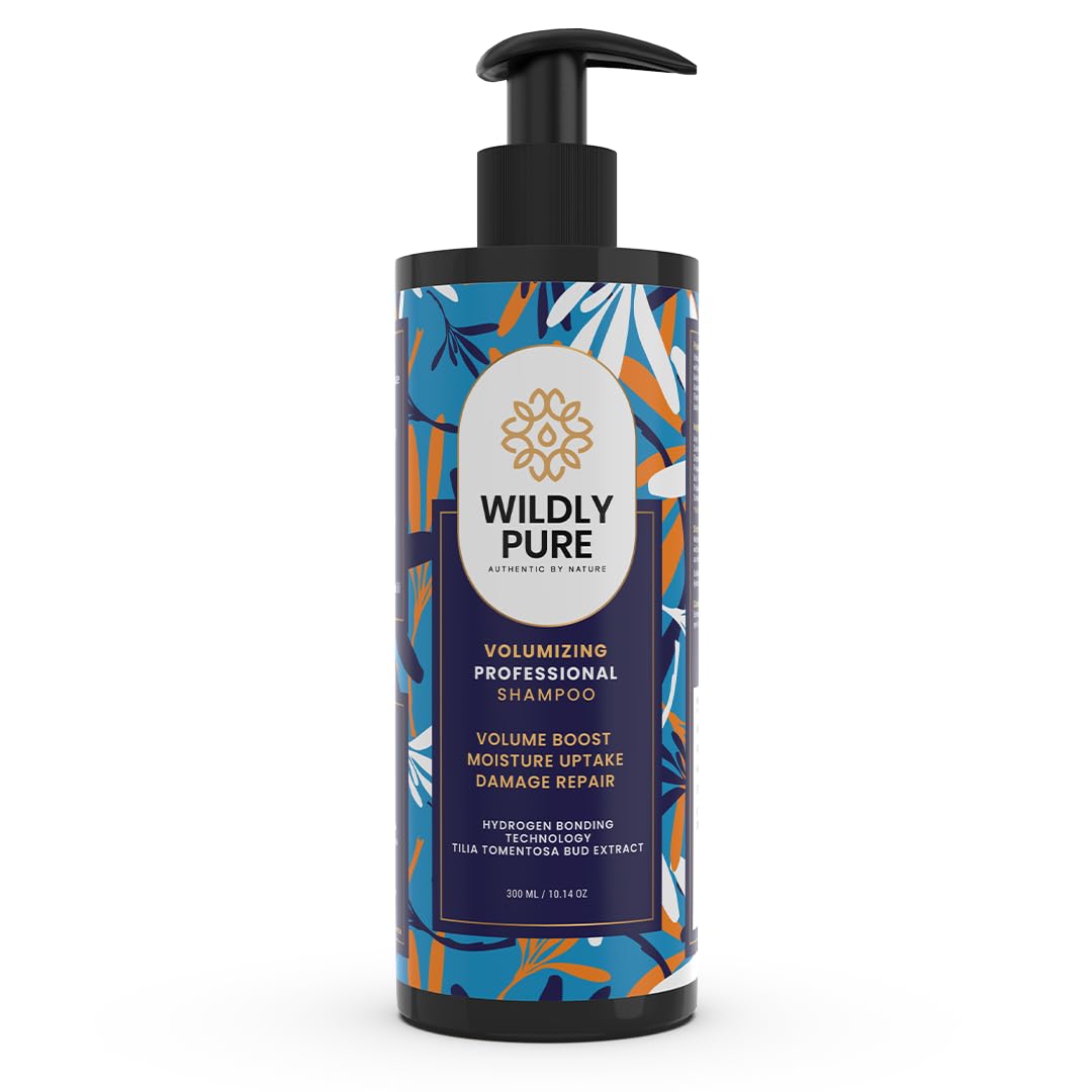Wildly Pure Professional Volumizing Keratin Shampoo for Thin, Dry, Wavy & Damaged | Smoothening & Hydrating shampoo for daily use| Hydrogen Bonding & Ionic Inte