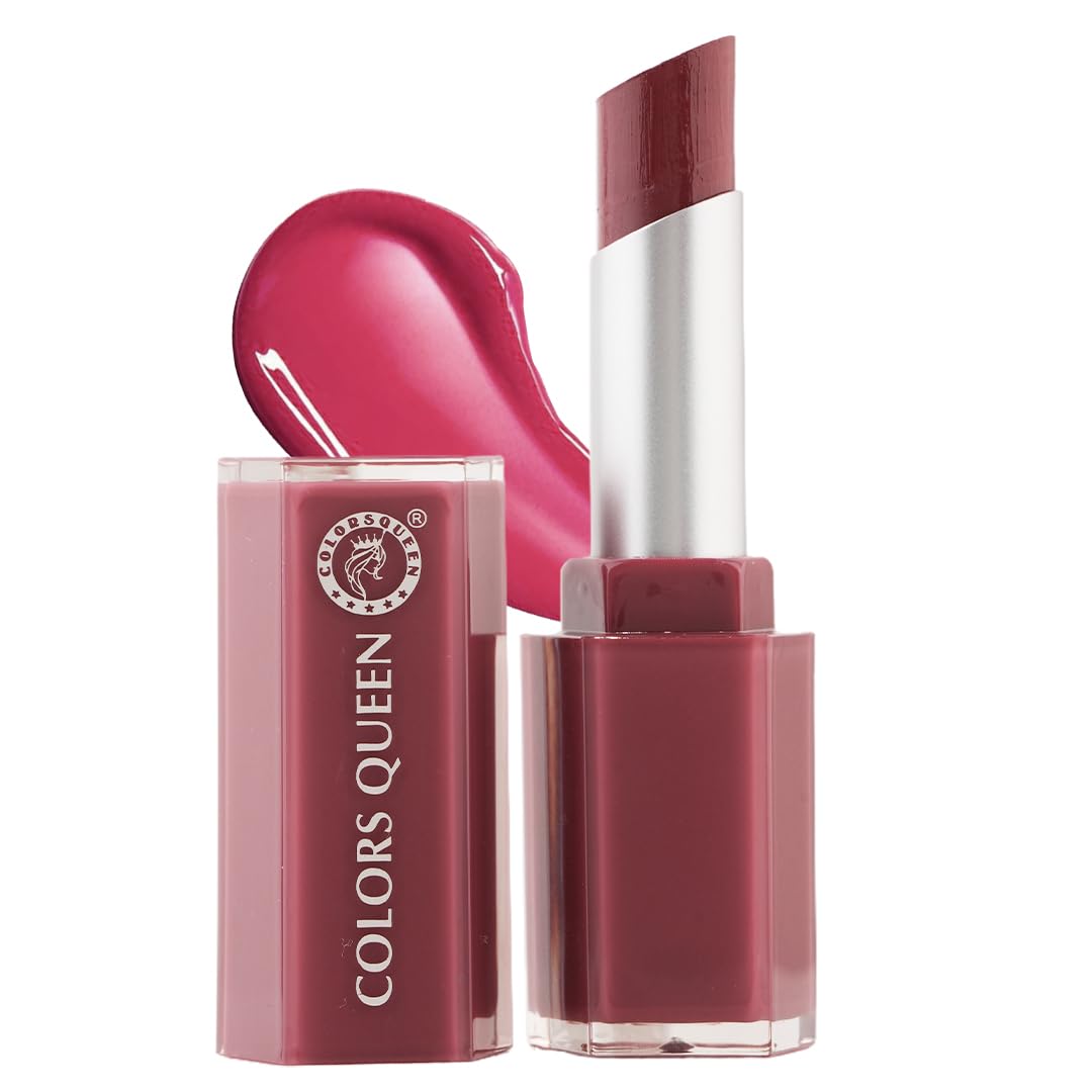 Colors Queen Gloss Stick | Lightweight & Non-Sticky Lip Gloss | Smooth 8 Hrs Hydrating Formula | High Shine Lipstick for Women Enriched with Shea Butter, Vitamin E & Squalane (04 - Highbiscus, 3.6g)
