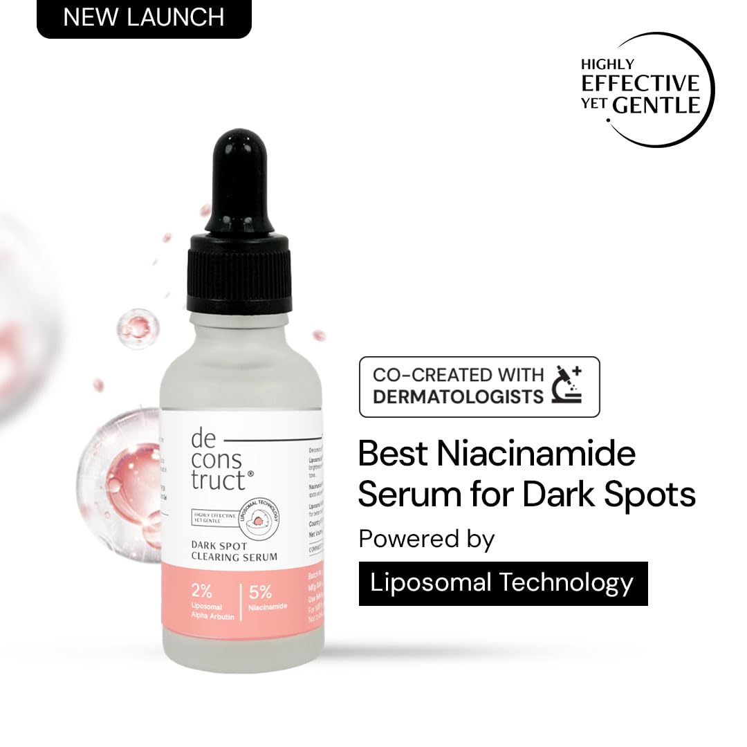 Deconstruct 5% Niacinamide Clearing Serum for Oily Skin + 2% Alpha Arbutin|Powered by Liposomal Technology |Fades Pigmentation & Acne Marks|4-in-1 Multi-Benefit