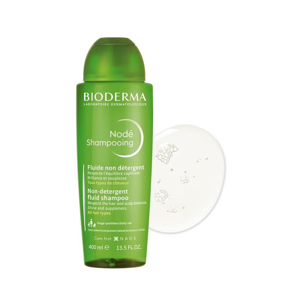 Bioderma Node Shampooing - Cleanses, Respects and Protects | Daily Use Gentle Clarifying Water-Based Shampoo | SLS Free, 400ml