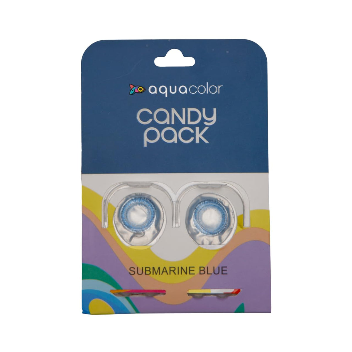 Aqualenses Aquacolor Submarine Blue Candy Pack Zero Power Colored Lenses (2 Lens/Box)