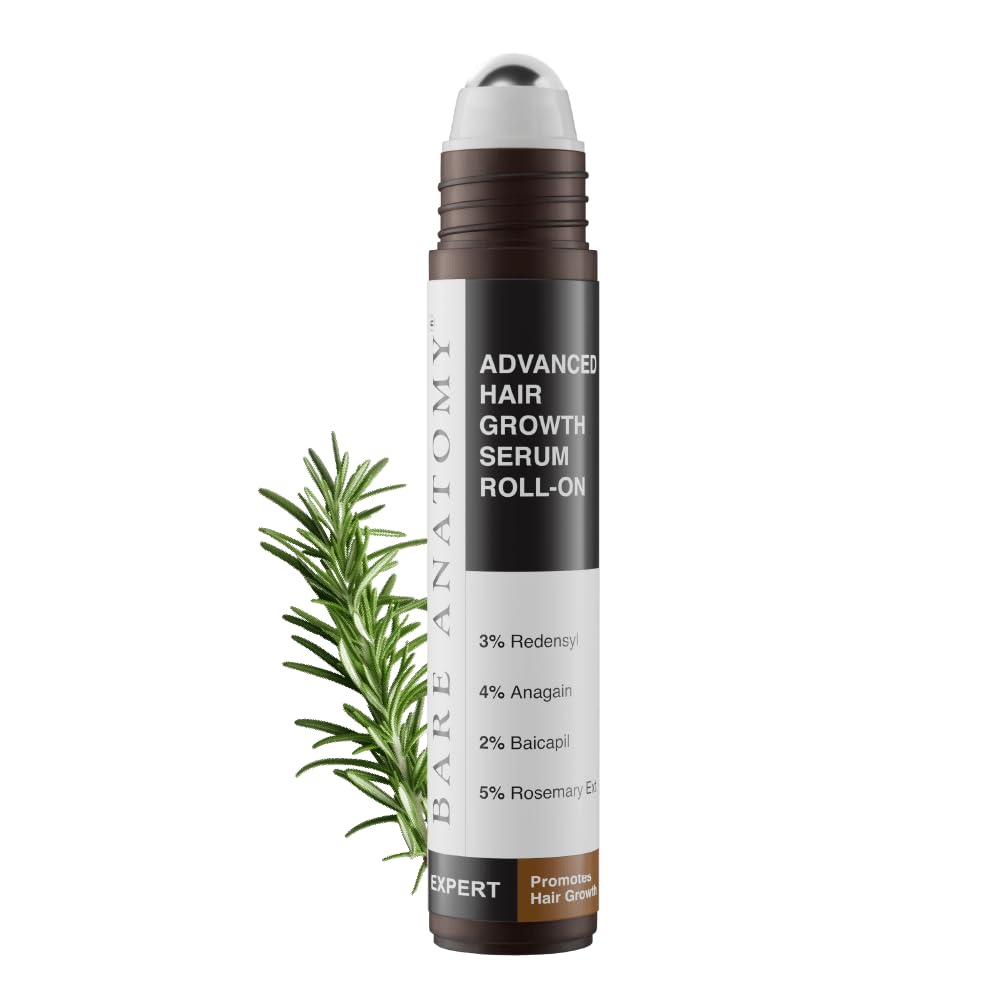 Bare Anatomy Advanced Hair Growth Serum Roll-On | Women & Men | 25ml Hair Growth Serum Roll-On 25 ml (Pack of 1)