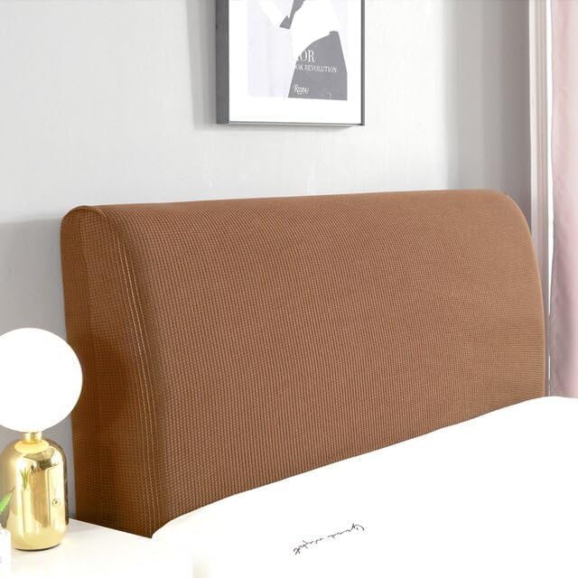 HOMETHREADS Stretchable Lycra/Velvet Headboard Cover | Soft, Dust-Proof & Wrinkle-Resistant Bed Back Protector | Fits Leather, Wooden & Fabric Bedsides | for 2f