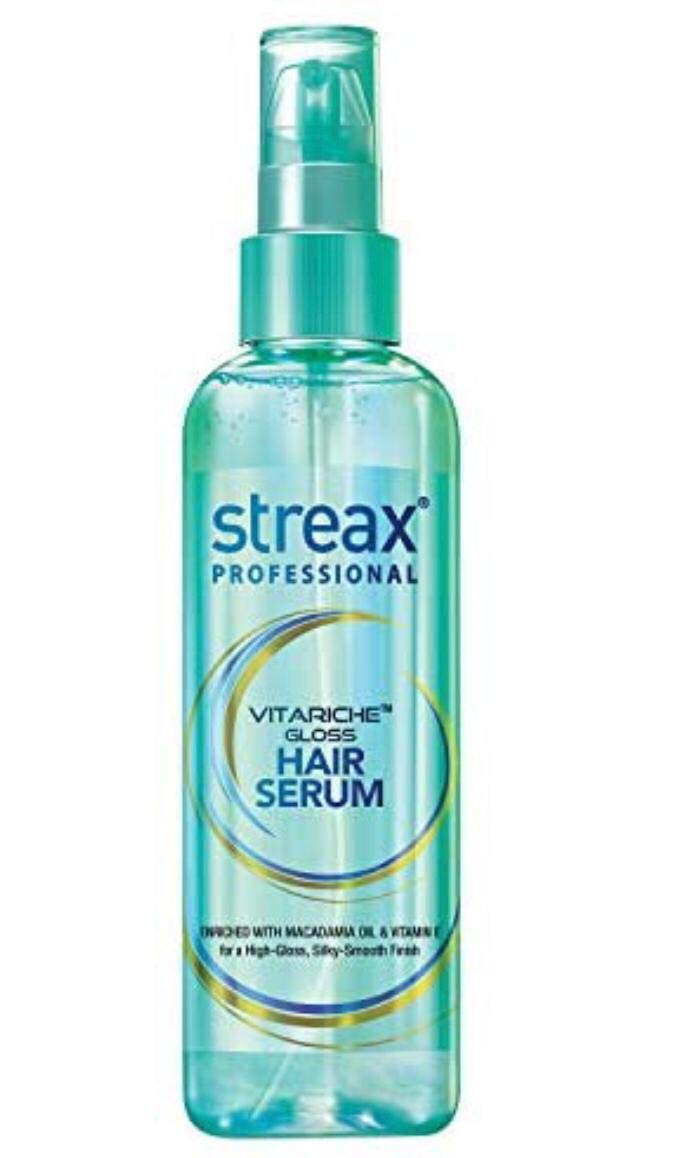 Streax Pro Hair Serum Vita Gloss With Macademia Oil & Vitamin E, Helps In Everyday Styling, Adds Shine To Hair Gorgeous & Shiny Hair, 100 Ml, Pack of 1