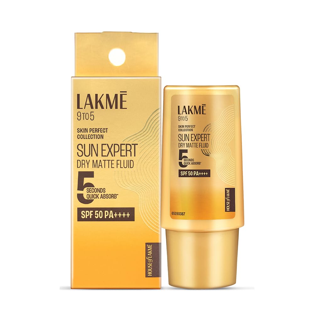 Lakme Fluid SPF 50 PA++++ In-Vivo tested Sunscreen With 1% Niacinamide & Ceramide,all skin type 30ml