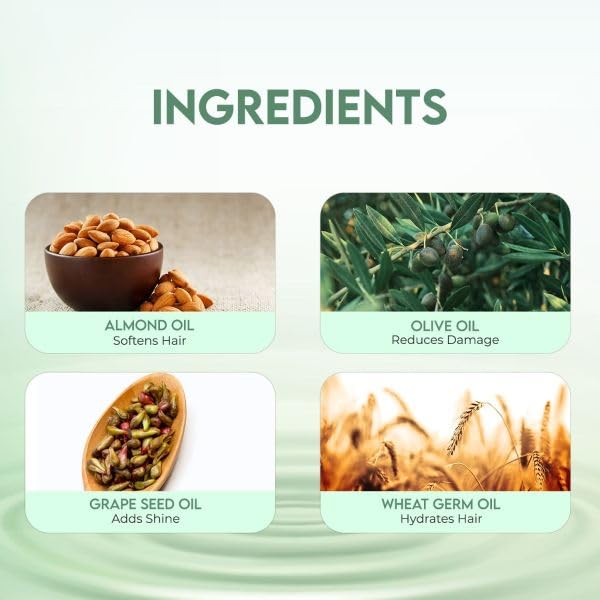 JOVEES HERBAL ovees Herbal Hair Serum Grape Seed and Almond | For Frizzy Hair | Prevents Hairfall | For Men & Women | (60ml)
