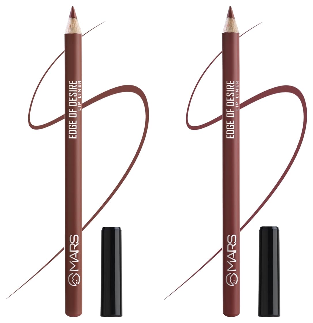 MARS Matte Lip Liner One Swipe Smooth Long Lasting Lip Pencil (1.4gm) (04-Scandalous Brown) Matte Lip Liner One Swipe Smooth Long Lasting Lip Pencil (1.4gm) (02