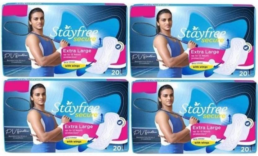 STAYFREE best 20 PADS 115X4 Sanitary Pad (Pack of 80)