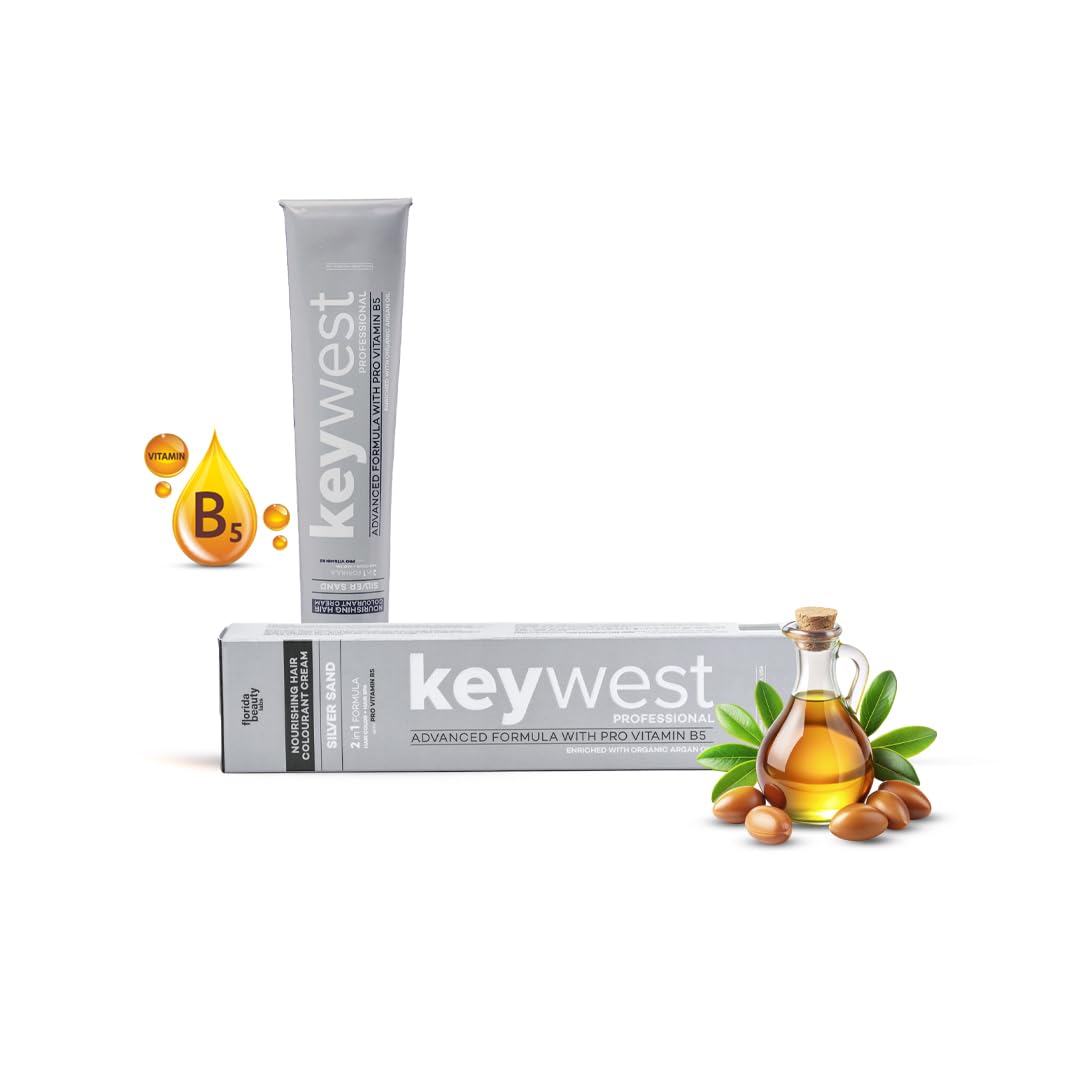 Keywest Professional Hair Color Tube, No. 3 Dark Brown - 80gm | 2in1 Formula Hair Color + Hair Spa | Enriched with Pro Vitamin B5 & Organic Argan Oil (No 5 Ligh